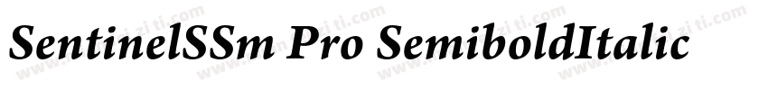 SentinelSSm Pro SemiboldItalic字体转换